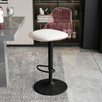 Tabourets de bar pivotants minimalistes en acrylique avec coussin et assise baquet