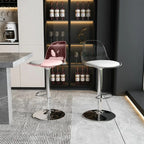 Tabourets de bar pivotants minimalistes en acrylique avec coussin et assise baquet