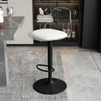 Tabourets de bar pivotants minimalistes en acrylique avec coussin et assise baquet