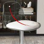Tabourets de bar pivotants minimalistes en acrylique avec coussin et assise baquet