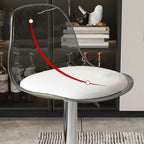 Tabourets de bar pivotants minimalistes en acrylique avec coussin et assise baquet