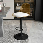 Tabourets de bar pivotants minimalistes en acrylique avec coussin et assise baquet