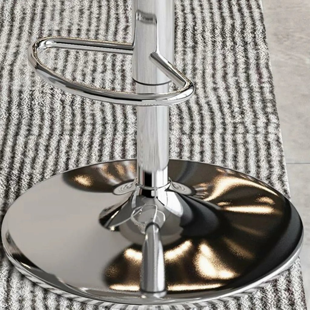 Tabourets de bar pivotants minimalistes en acrylique avec coussin et assise baquet