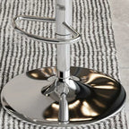 Tabourets de bar pivotants minimalistes en acrylique avec coussin et assise baquet