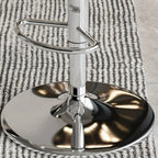 Tabourets de bar pivotants minimalistes en acrylique avec coussin et assise baquet