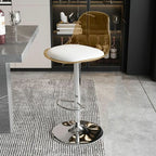 Tabourets de bar pivotants minimalistes en acrylique avec coussin et assise baquet