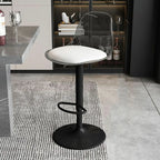 Tabourets de bar pivotants minimalistes en acrylique avec coussin et assise baquet