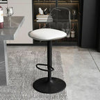 Tabourets de bar pivotants minimalistes en acrylique avec coussin et assise baquet