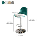 Tabourets de bar pivotants minimalistes en acrylique avec coussin et assise baquet