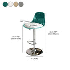 Tabourets de bar pivotants minimalistes en acrylique avec coussin et assise baquet