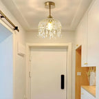 Plafonnier semi-encastré contemporain en laiton à LED pour la maison