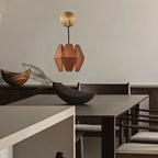 Applique murale en bois en forme de losange pour éclairage intérieur