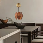 Applique murale en bois en forme de losange pour éclairage intérieur