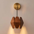 Applique murale en bois en forme de losange pour éclairage intérieur