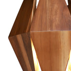 Applique murale en bois en forme de losange pour éclairage intérieur