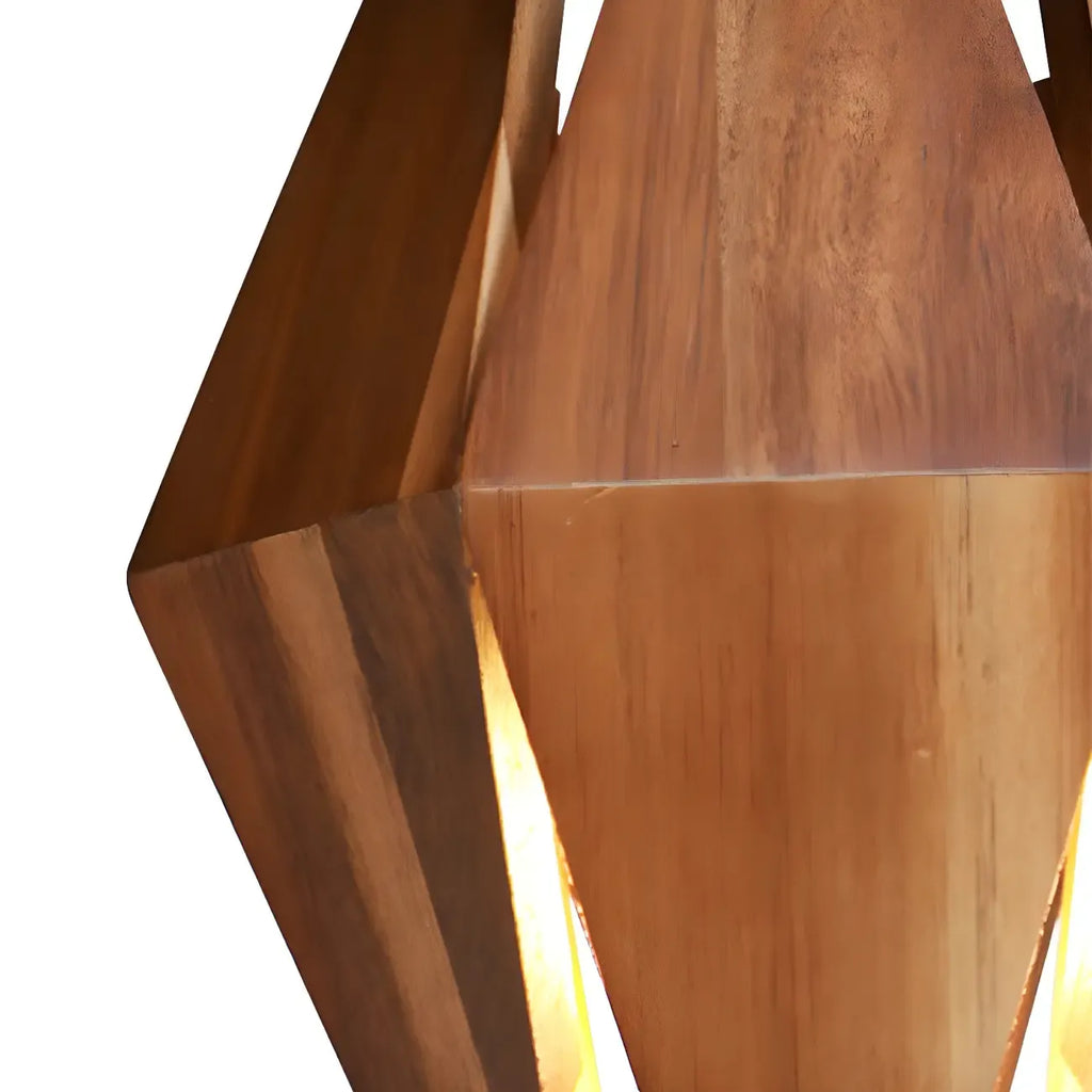 Applique murale en bois en forme de losange pour éclairage intérieur