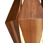 Applique murale en bois en forme de losange pour éclairage intérieur