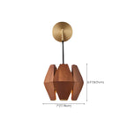 Applique murale en bois en forme de losange pour éclairage intérieur