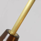 Suspension moderne en verre dôme pour îlot de cuisine, coloris noyer