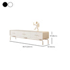 Meuble TV contemporain en bois blanc avec tiroirs et armoire