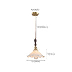 Suspension moderne en verre avec accents dorés et fleurs