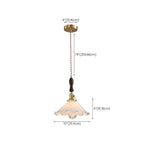 Suspension moderne en verre avec accents dorés et fleurs