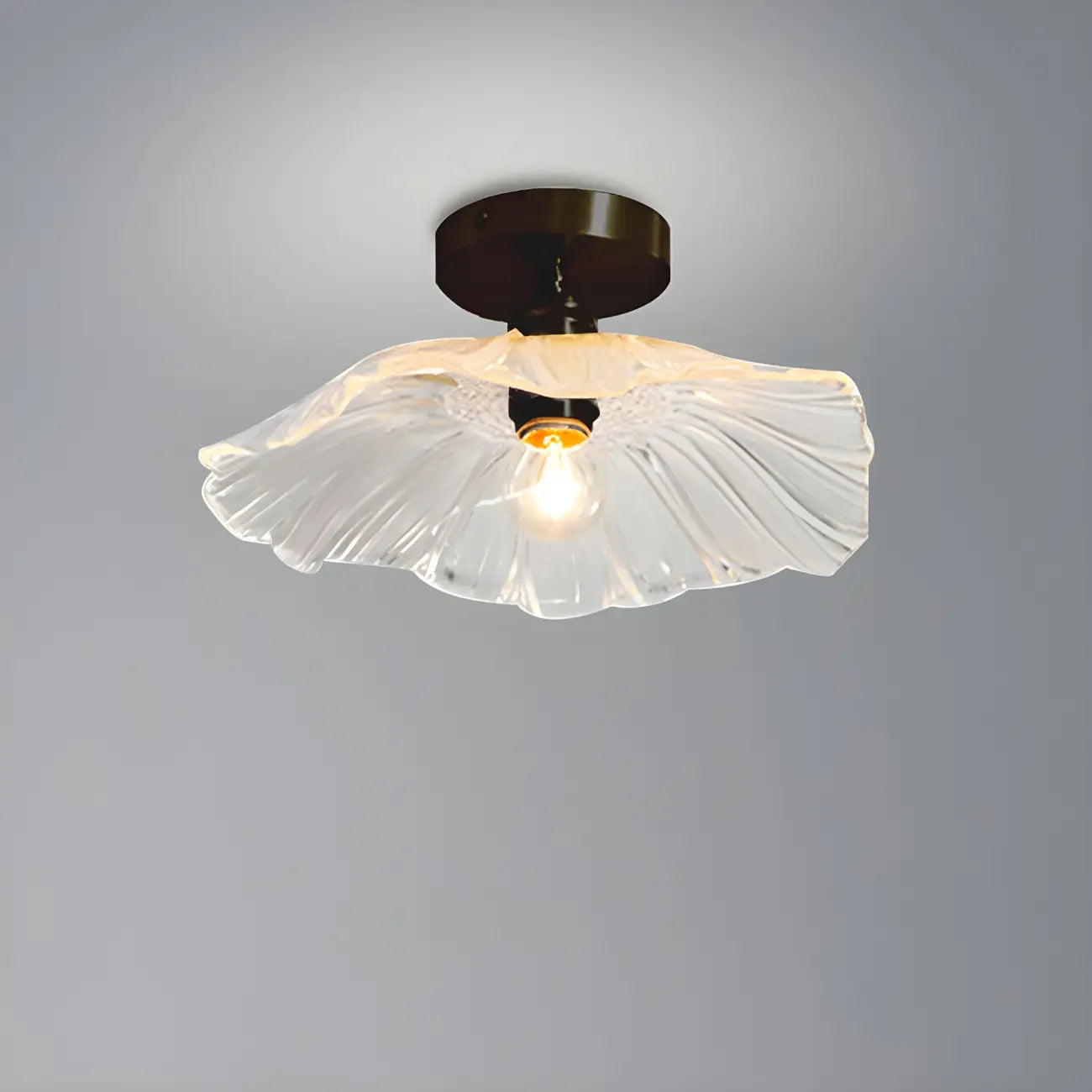 Plafonnier semi-encastré moderne en verre pour espaces de vie