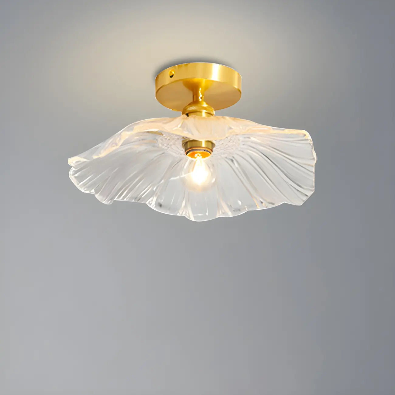Plafonnier semi-encastré moderne en verre pour espaces de vie
