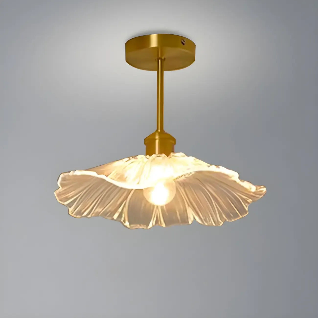 Plafonnier semi-encastré moderne en verre pour espaces de vie