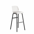 Tabouret de bar minimaliste en métal rembourré, hauteur comptoir