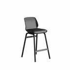 Tabouret de bar minimaliste en métal rembourré, hauteur comptoir