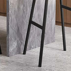 Tabouret de bar minimaliste en métal rembourré, hauteur comptoir
