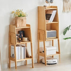 Libreria a scaletta stretta in legno antica moderna