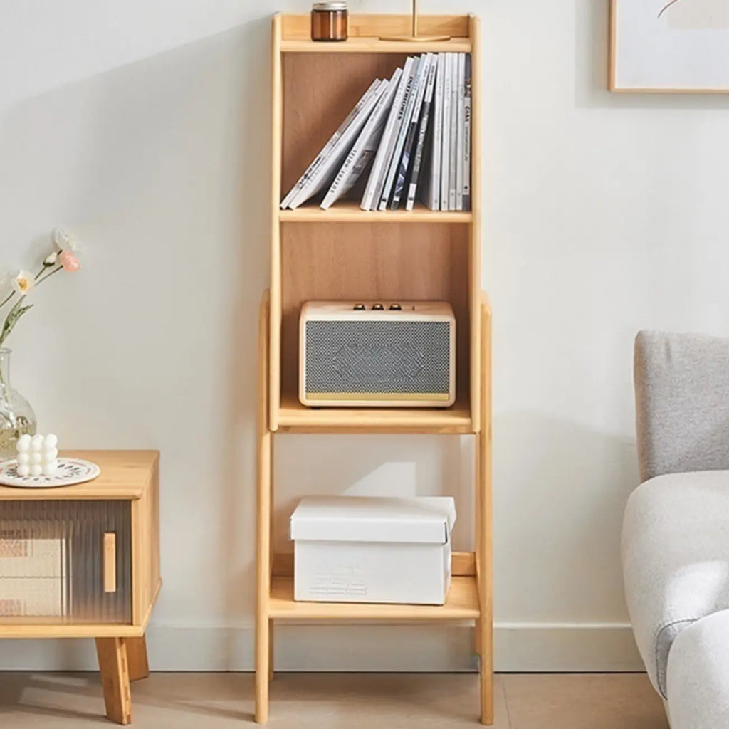 Libreria a scaletta stretta in legno antica moderna