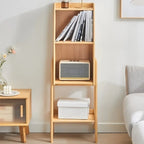 Libreria a scaletta stretta in legno antica moderna