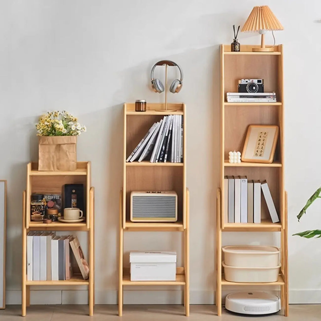 Libreria a scaletta stretta in legno antica moderna