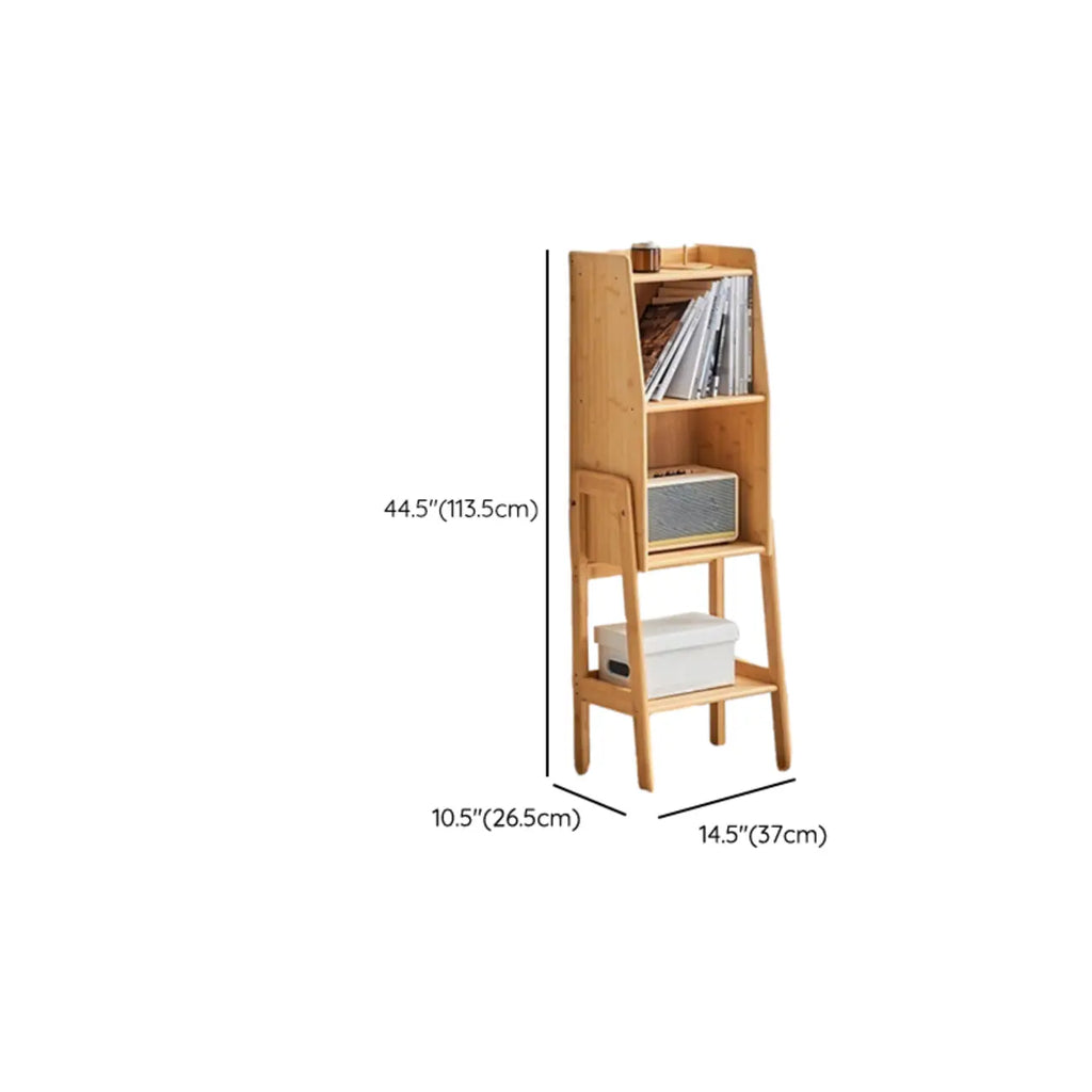 Libreria a scaletta stretta in legno antica moderna