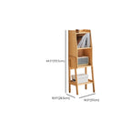 Libreria a scaletta stretta in legno antica moderna