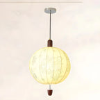 Lustre géométrique élégant en tissu beige à motif floral
