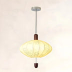 Lustre géométrique élégant en tissu beige à motif floral