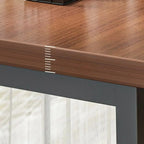 Tables de bar modernes à plateau fixe, structure en bois brun et métal