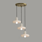 Suspension cylindrique moderne en métal doré pour îlot de cuisine