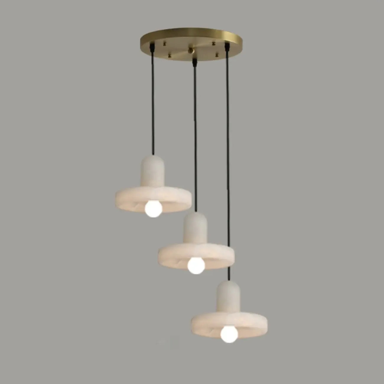 Suspension cylindrique moderne en métal doré pour îlot de cuisine