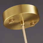 Suspension cylindrique moderne en métal doré pour îlot de cuisine