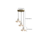 Suspension cylindrique moderne en métal doré pour îlot de cuisine