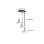 Suspension cylindrique moderne en métal doré pour îlot de cuisine