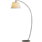Lampadaire arqué moderne à LED avec abat-jour en tissu pour salon