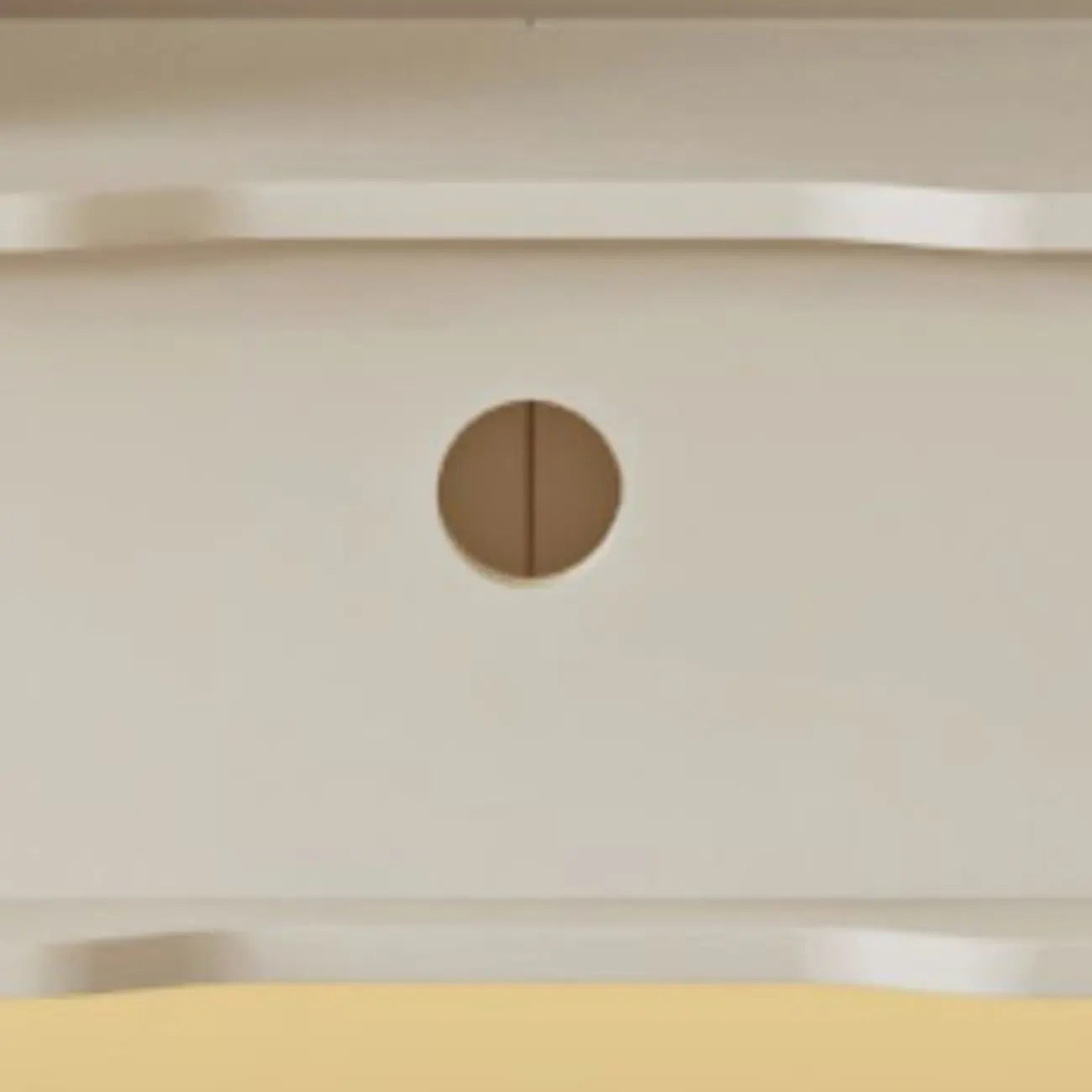 Meuble TV suspendu minimaliste en bois avec éclairage et tiroirs
