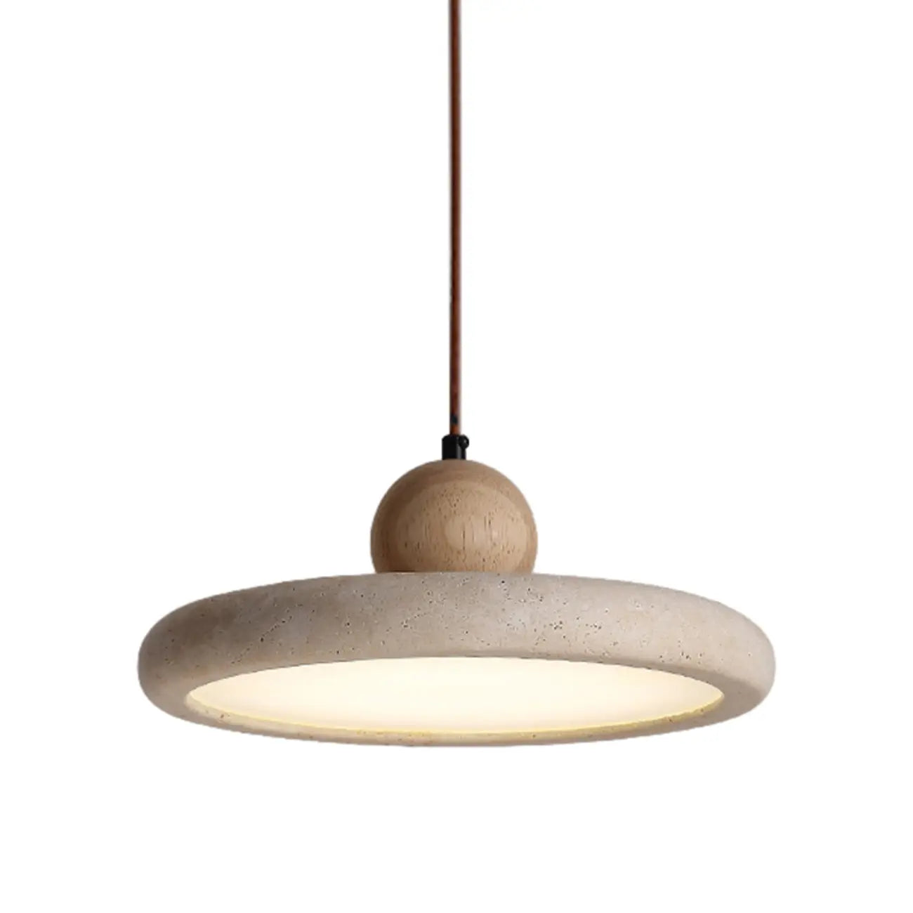 Suspension moderne en pierre beige réglable