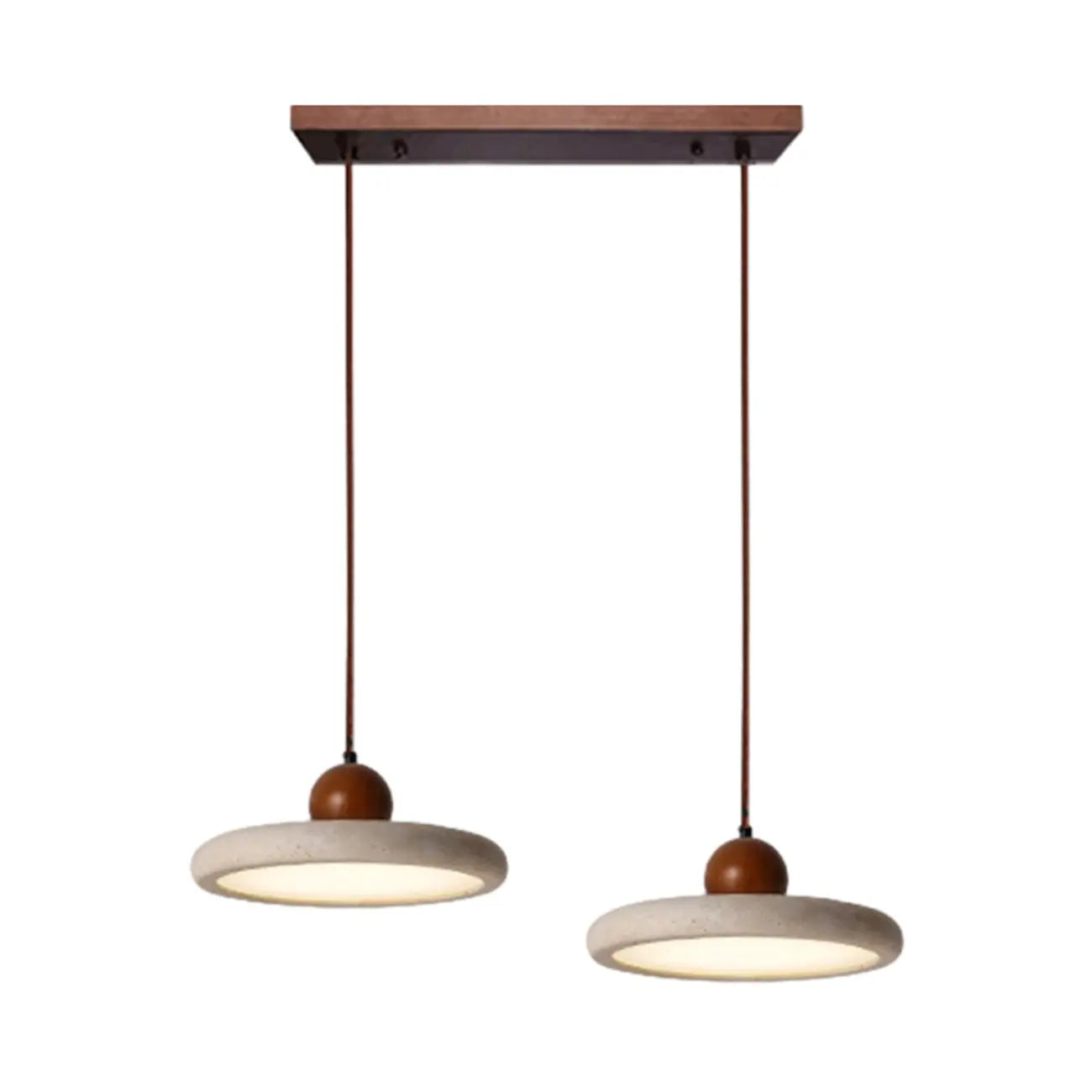 Suspension moderne en pierre beige réglable